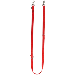 Laisse nylon 3 positions 2 m x 25 mm, rouge