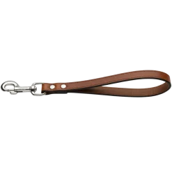 Laisse poignée cuir 30 cm x 16 mm - marron