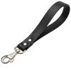 Laisse poignée cuir 30 cm x 25 mm - noir
