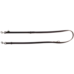 Laisse Pro cuir chromé 3 positions 2 m x 20 mm