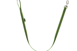 Laisse REFLE gomme avec poignée - 1 m x 20 mm - VERT