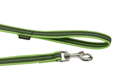 Laisse REFLE gomme avec poignée - 1 m x 20 mm - VERT