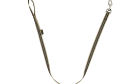 Laisse REFLE gomme avec poignée - 1 m x 20 mm - BEIGE