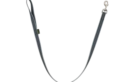 Laisse REFLE gomme avec poignée - 1 m x 20 mm - GRIS