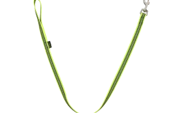 Laisse REFLE gomme avec poignée - 1 m x 20 mm - JAUNE