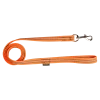 Laisse REFLE GOMME avec poignée 1.50 m x 20 mm - Orange