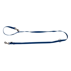 Laisse REFLE gomme 3 positions - 2 m x 20 mm - BLEU
