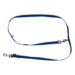 Laisse REFLE gomme 3 positions - 2 m x 20 mm - BLEU