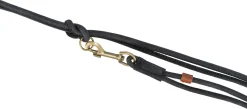 Laisse réglable Pure, couture ronde, cuir, S: 2 m/10 mm, sauge