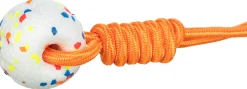 Light & Strong, balle avec corde, EPS 7,5 cm / 40 cm, blanc / multicolore