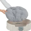 Lit, Emelie, feutre, ovale 50 × 42 cm, sable/gris
