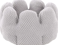 Lit rectangulaire pour chat et petits chiens en peluche gris, 50 x 50 x 30 cm