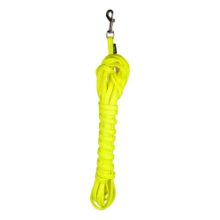 Longe Biothane jaune 10 m x 12 mm - mousqueton nickelé