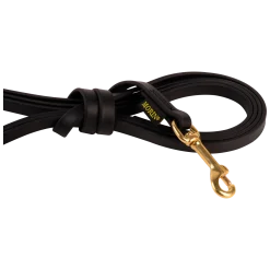 Longe Biothane noire 3 m x 12 mm - mousqueton laiton