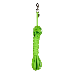 Longe Biothane vert fluo 10 m x 16 mm - mousqueton nickelé