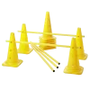 Lot de 10 cônes 12 trous 40 cm + 5 barres de 1 m