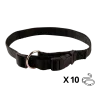 Lot de 10 colliers nylon réglable, boucle rapide, largeur 12 mm, noir