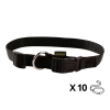 Lot de 10 colliers nylon réglable, boucle rapide, largeur 20 mm, noir