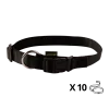Lot de 10 colliers nylon réglable, boucle rapide, largeur 25 mm, noir