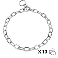 Lot de 10 colliers sanitaire coulissant, petite maille, 64 cm, qualité HS