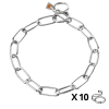 Lot de 10 colliers sanitaire coulissant, INOX, 57 cm, qualité HS