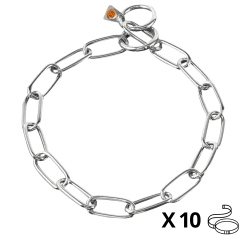 Lot de 10 colliers sanitaire coulissant, INOX, 57 cm, qualité HS
