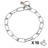 Lot de 10 colliers sanitaire coulissant, INOX, 60 cm, qualité HS