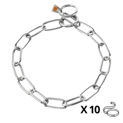 Lot de 10 colliers sanitaire coulissant, INOX, 66 cm, qualité HS