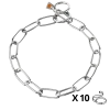 Lot de 10 colliers sanitaire coulissant, INOX, 69 cm, qualité HS