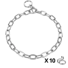 Lot de 10 colliers sanitaire coulissant, petite maille, 70 cm, qualité HS