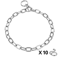 Lot de 10 colliers sanitaire coulissant, petite maille, 70 cm, qualité HS
