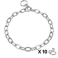 Lot de 10 colliers sanitaire coulissant, petite maille, 75 cm, qualité HS