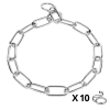 Lot de 10 colliers sanitaire coulissant, 53 cm, qualité HS