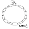 Lot de 10 colliers sanitaire coulissant, 57 cm, qualité HS