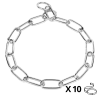 Lot de 10 colliers sanitaire coulissant, 66 cm, qualité HS