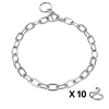 Lot de 10 colliers sanitaire coulissant, petite maille, 44 cm, qualité HS