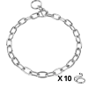 Lot de 10 colliers sanitaire coulissant, petite maille, 50 cm, qualité HS