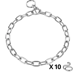 Lot de 10 colliers sanitaire coulissant, petite maille, 59 cm, qualité HS