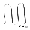 Lot de 10 laisse lasso nylon 1.80 m x 20 mm, noir