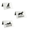 Lot de 3 panneaux de position au sol (assis, debout, couché), K9 jump