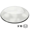 Lot de 10 soucoupes en verre bord rodé 100 mm de diamètre