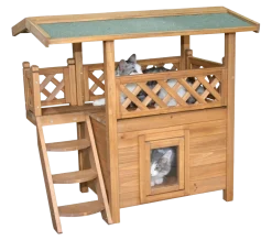 Maisonnette bois Lodge, niche pour chat