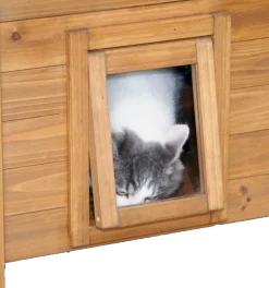 Maisonnette bois Lodge, niche pour chat