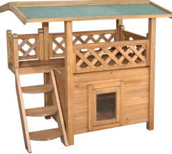 Maisonnette bois Lodge, niche pour chat