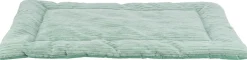 Matelas Jonna, velours côtelé, 110 × 75 cm, gris clair