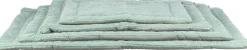 Matelas Jonna, velours côtelé, 110 × 75 cm, gris clair