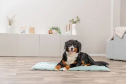 Matelas Jonna, velours côtelé, 130 × 85 cm, gris