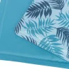 Matelas rafraîchissant avec feuilles de palmier 50 × 40 cm, bleu clair