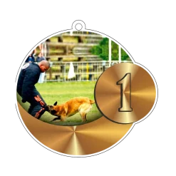 Médaille podium RING n°1, avec ruban tour de cou