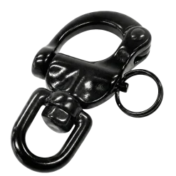 Mousqueton manille 70 mm AISI 316 NOIRE